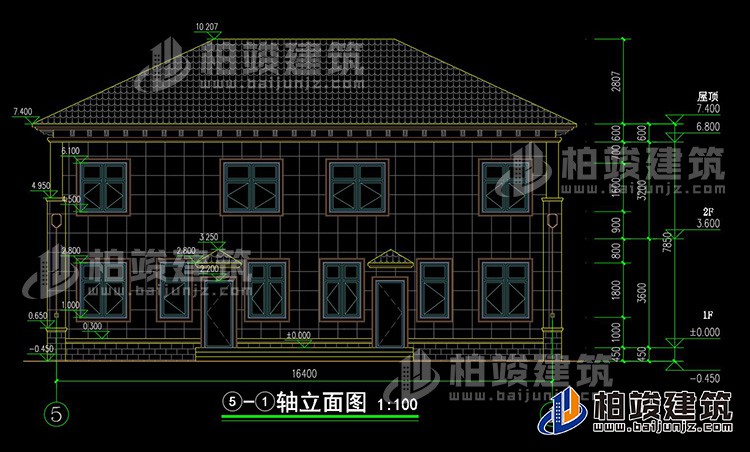 背立面图